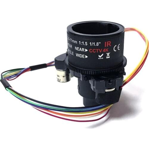 F1.5 1/1.8" 8MP Megapixel 4K Auto Focus Auto IRIS 3.6-11 mm Motorized Zoom CCTV Lens For 4K UHD Security Camera SL-3611MFZ8MP