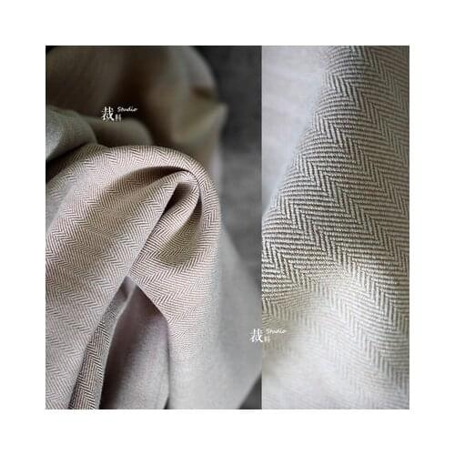 Thick suit fabric Herringbone pattern nude retro art twill cotton coat pants clothes cloth designer fabrics for patchwork