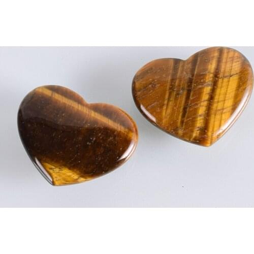 Natural Stone Heart-Shaped Natural Tiger Eye Heart shape Stone Gemstone wedding favors gifts Healing Reiki decor 32*26*8MM