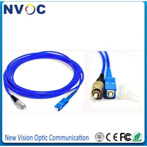 SC/UPC-FC/UPC SM Simplex 3mm 20M,PVC Jacket,FC-SCUPC Single Mode Indoor Armored Fiber Optical Patch Cord Jumper Cable