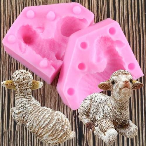 3D Sheep Silicone Mold Soap Candle Resin Clay Molds Cake Decorating Tools Fondant Baking Chocolate Sugarcraft Moulds
