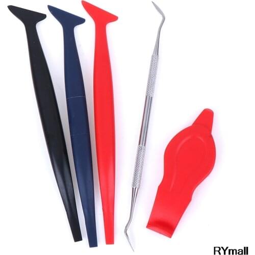 New hot sale 5pcs Car Stickers Hardness Wrap Vinyl Tools exterior accessories Micro Squeegee Scraper car Micro Gasket Squeegee