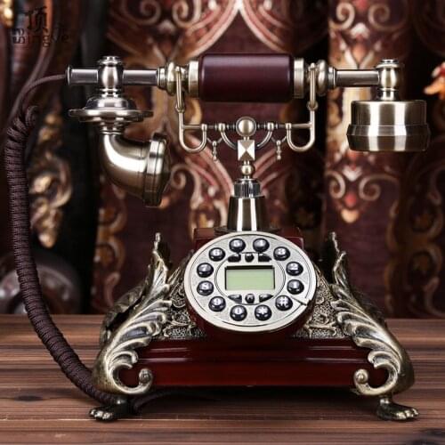Ye are the top antique family retro European Garden telephone Decoration home art rustic phone backlit household Redial