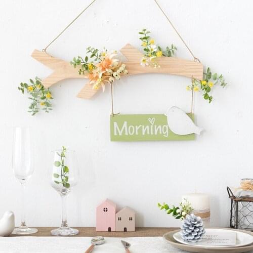 Porch warm layout home TV background wall decoration net red desk room door Pendant