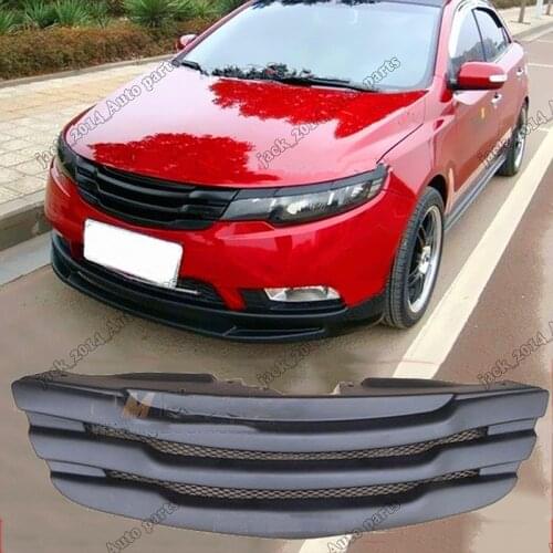 Car Front Bumper Grille Cover ABS Matte Grills Retrofit For Kia Forte 2009 2010 2011 2012