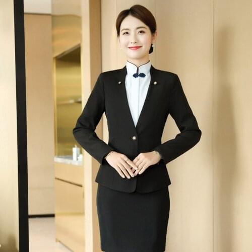 Women Business Suits for OL Styles Autumn Winter Work Wear Professional Office Ladies Career Clothing Set Blazer Suits Plus Size