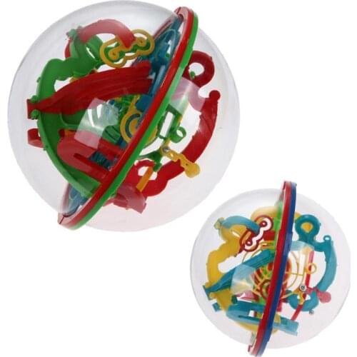 1Pc 3D Ball Maze Puzzle Labyrinth Magical Intellect Maze Ball Perplexus Ball Intelligence Logic Ability Training Game Toy as Gif