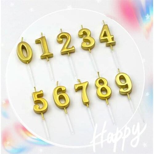 1PC Happy Birthday 0-9 Number Candles Number Candle Cake Champagne Topper Decor DIY Party Supplies Creative Home Decoration NEW