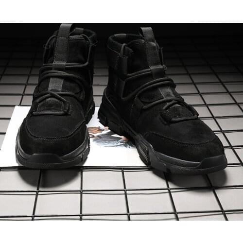 2020 winter new mens Martin boots casual work boots high-top hiking boots comfortable warm snow boots winter shoes