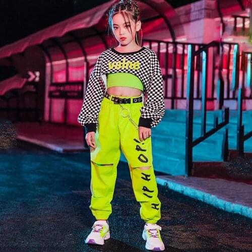2021 Girls Jazz Dance Costumes ChildrenS Hip-Hop Street Dance Clothes Ballroom Hip Hop Dancing Clothes Stage Outfits