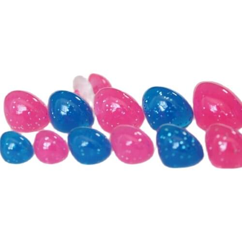 30pcs 15mm to 26mm new style masckaszem customize glitter nose toy safety animal doll nose findings blue pink