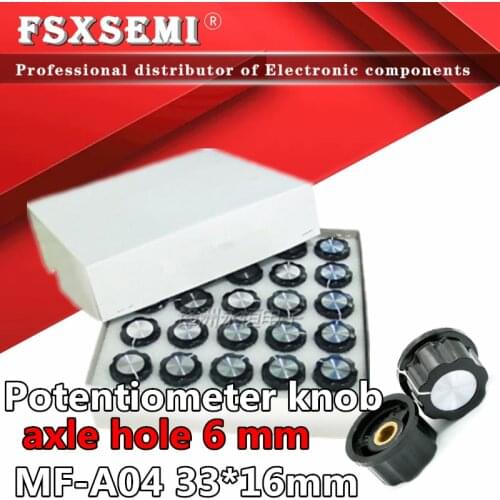 5pcs MF-A04 MFA04 potentiometer knob WH118/WX050 bakelite knob / copper core inner hole 6mm Hat
