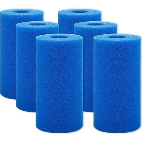 6 Pcs Foam Filter Sponge for Intex Type A Reusable Washable Swimming Pool Aquarium Filter Accessories