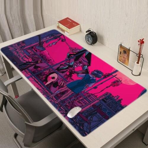 Evangelion Mouse Pad Gamer Girl Gamers Accessories Gaming Mouse Mat Pc Gamer Complete Mausepad Varmilo Mice Keyboards Computer