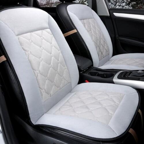 Car seat cover autumn and winter new thick short plush cushion single and double universal car seat car universal
