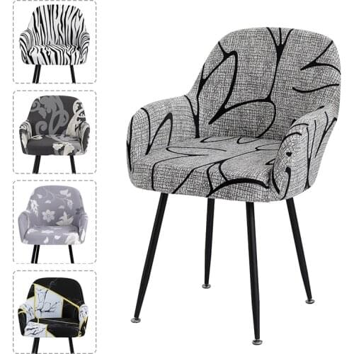 European Style Printing Chair Cover Sloping Arm Big Size Wing Back King Back Chair Covers Seat Covers Washable Removable