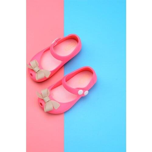Baby Flat Shoes Summer Girl Sandals Cute Cartoon Bowknot Hollow Buckle Princess Shoes Baby Children Sandals