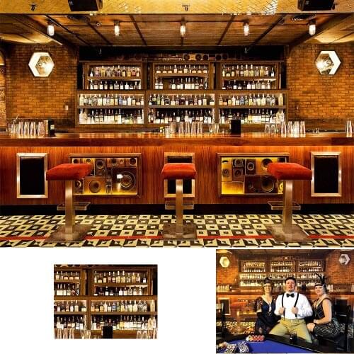 Luxury Bar Backdrop Alcohol Wine Bottles Eatery Cafes Drink Urban Club Interior Modern Tavern Counter Photography Background