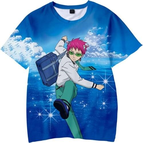Anime The Disastrous Life Of Saiki K 3D Print T-Shirt Men Women Summer Casual Tshirt Boys Girls Kusuo Cosplay Costume Tops