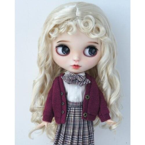 JD276 1/4 1/3 MSD SD Pretty BJD Synthetic Mohair Wigs Fashion Princess Long Curly Doll Hair 7-8inch 8-9inch Doll Accessories