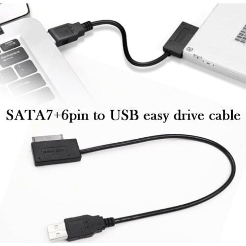 Usb 2.0 to Sata Adapter Converter Cable Suitable for Laptop Dvd/cd Rom Ultra-Thin Drive Adapter Converter Cable Converter Lines