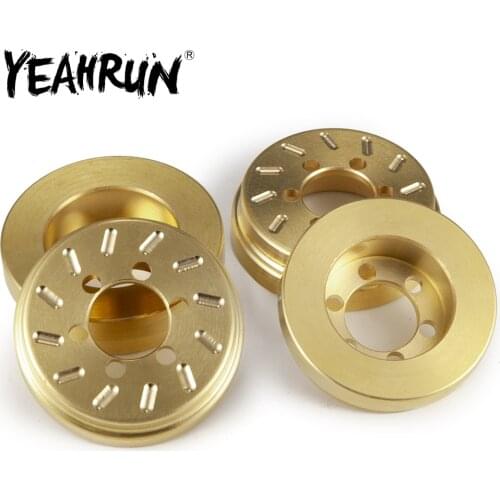YEAHRUN Brass Internal Counterweight For 1.9 inch Wheels Rims 1/10 Axial SCX10 TRX4 Wraith RC Crawler Car Rim Hub Parts