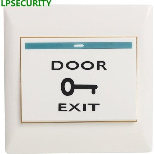 LPSECURITY Gate Door Access Control System Door lock Release Exit Button Sensor Switch/door access push button COM NO