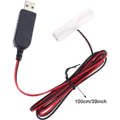 LR6 AA Battery Eliminator USB Type C Power Supply Cable for Christmas LED Light T3LB