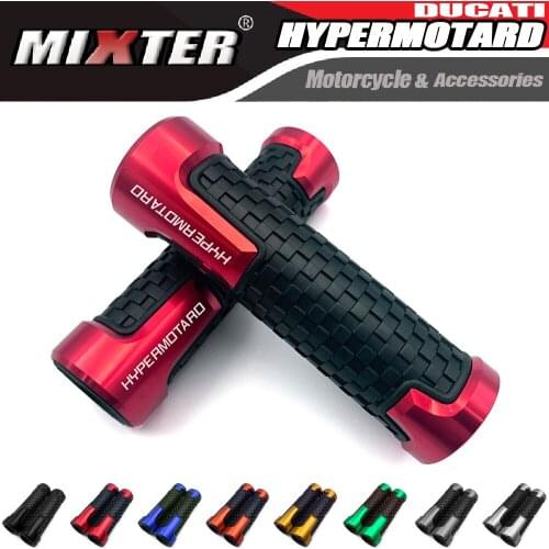 Motorcycle CNC Accessories 22mm Hand Grips Rubber Gel Handle Grip Handlebar For Ducati Hypermotard 1100 796 821 939 939SP EVO