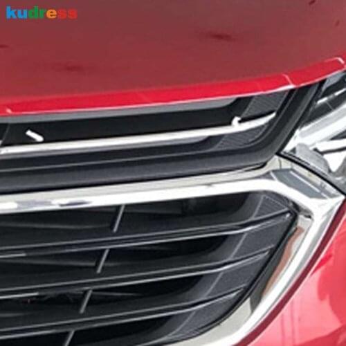 For Chevrolet Holden Equinox 2018 2019 2020 Third GE ABS Chrome Front Grill Grille Cover Trim Molding Strip Sticker Car Styling