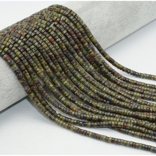 Natural African Turquoise / Red Jasper / Rhodonite / Picture Jasper / AmazoniteLoose Wheel Beads 4x2mm