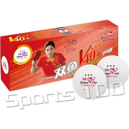 Original Double Fish 3-Star V40+ Table Tennis Balls 40+ New Material Seamed Plastic ABS Ping Pong Balls