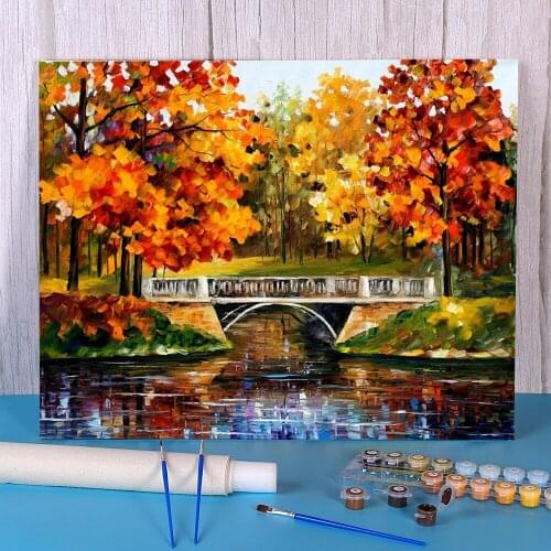 Fall Blinks Coloring By Numbers Painting Kit Oil Paints 40*50 Boards By Numbers Decorative Paintings Crafts For Handicraft