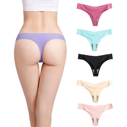 Plus SizeL-4XL Womens Panties g-Strings T-Shaped A Piece Of Type Low-Waisted Sexy Underpants Intimates Thong