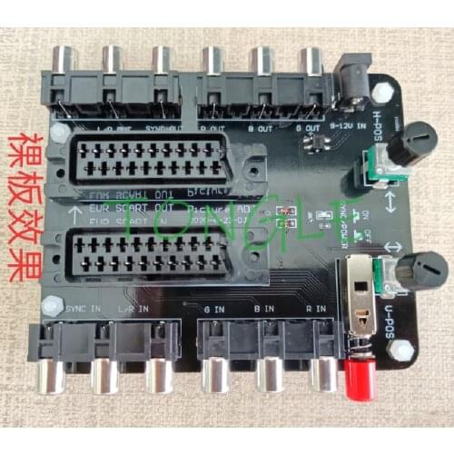 RGBS/SCART European Standard Picture Position Adjuster Adjustable Screen Conversion PCB with Shell Adjustable Image Position