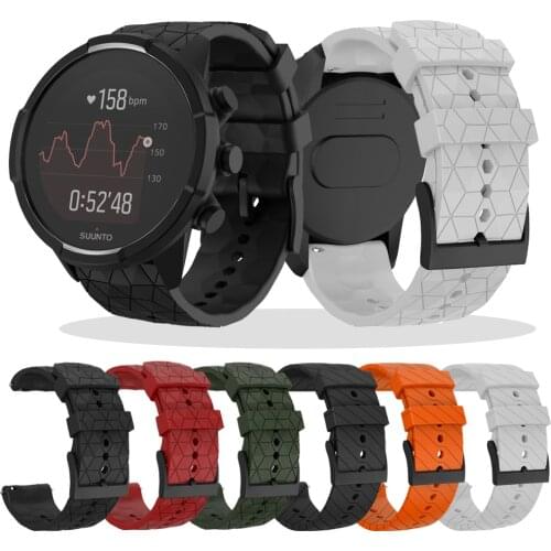 Silicone Rubber Watch Strap For Suunto 9/9Baro Watch Band Suunto 7 Watchband Spartan Wristband HR Bracelet D5 Watch Correa 24mm
