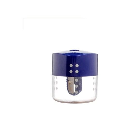 1pc Faber Castell pencil sharpener 1831 Double Hole Red/Blue/Black with container Office and School Supplies