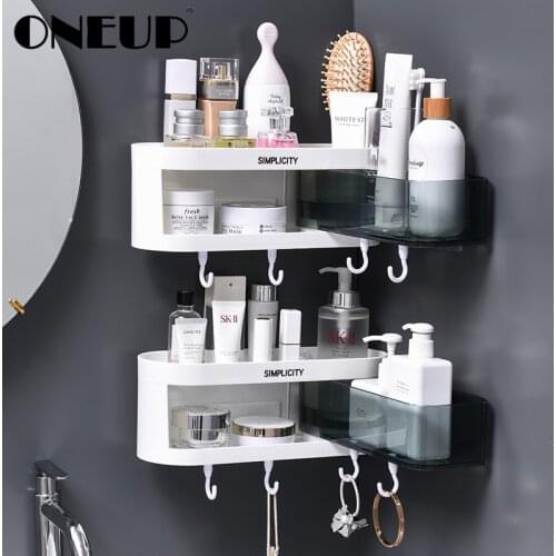 ONEUP Bathroom Corner Shower Shelf Shampoo Shower Shelves Holder Wall Mounted Storage Rack Organizer Home Bathroom Accessories