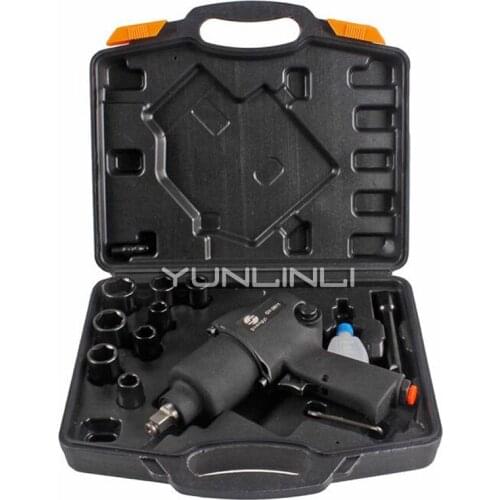 Air Pneumatic Wrench 1/2" 582N.M Impact Spanner Large Torque Tire Removal Tool Nut Sleeves Pneumatic Power Tool Kit GY-2811