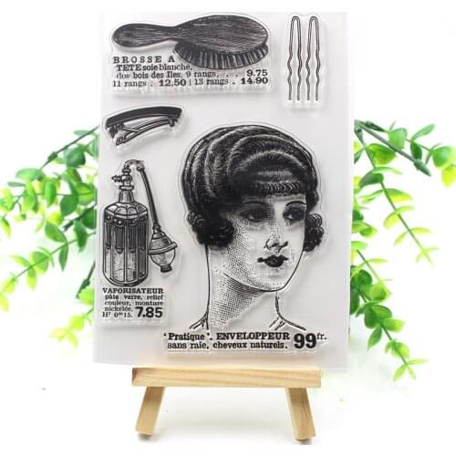 YPP CRAFT Retro Woman Transparent Clear Silicone Stamps for DIY Scrapbooking/Card Making/Kids Fun Decoration Supplies M02