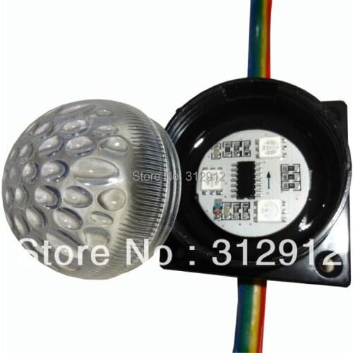 20pcs DC12 WS2801 pixel module with transparent cover;3pcs 5050 led inside;0.72W;40mm diameter