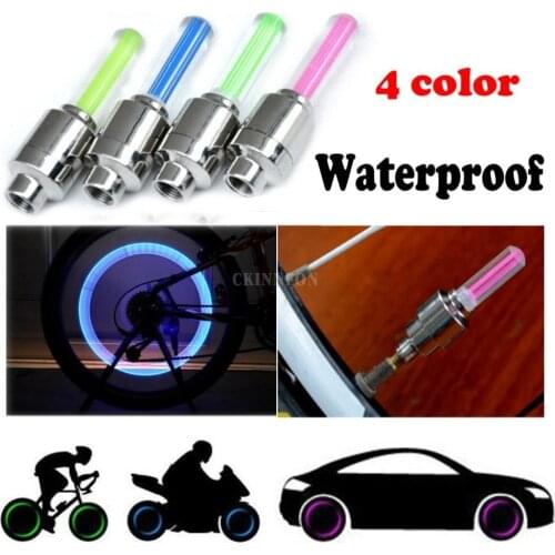 2000Pcs/Lot Bike Light With Mountain Road Bike Bicycle Lights Leds Tyre Tire Valve Caps Wheel Spokes Led Light ( No Battery )
