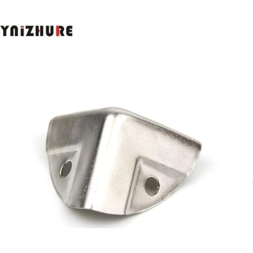 26*26*26mm,4Pcs Antique Style Metal Box Corner Iron Protection Case Edge Guard Corner Cover,Chrome Color