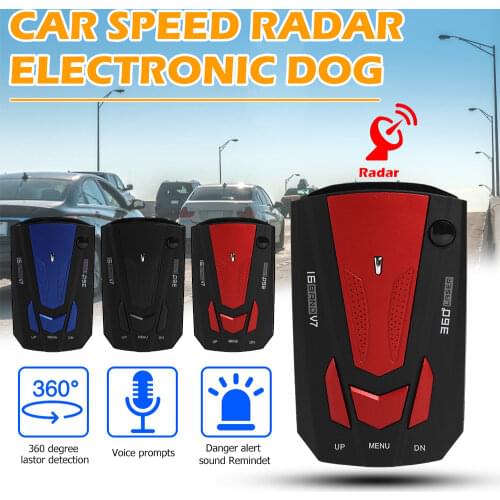 ALLOYSEED V7 Car Radar Detector English Russian Vehicle Auto Speed Voice Alert Alarm Warning System H/X/K/Ka/Ct/La Band