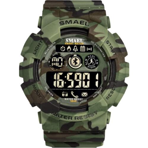 Smart Watch Men Mens Digital Watches Smael Fashion Camouflage Military Sports Watches Bluetooth reloj hombre relogio masculino