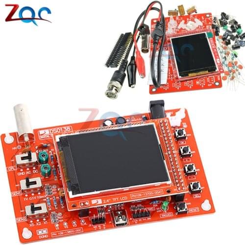 DSO138 Open Source 2.4" TFT 1Msps Digital Oscilloscope DIY Kit+ Probe Unsoldered Flux Workshop STM32 200Khz