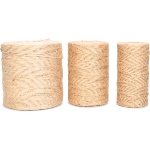 100meter Jute Twine Rope Gift Packaging Kindergarten Environment Headdress Decoration Bundle Retro Twine Handmade DIY Material