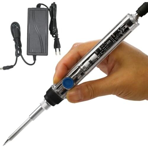 T12 Mini Electric Soldering Iron Adjustable Temperature With Tips DC 12-24V 75W NO-LED Digital Display Soldering Tools