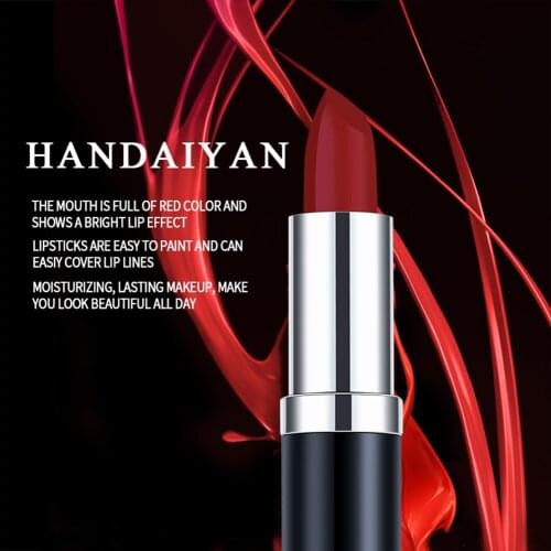 HANDAIYAN Professional Matte 12 Colors Makeup Lipstick Lips Waterproof Lipstick Long Lasting Pigment Matte Lipstick Lip Matte