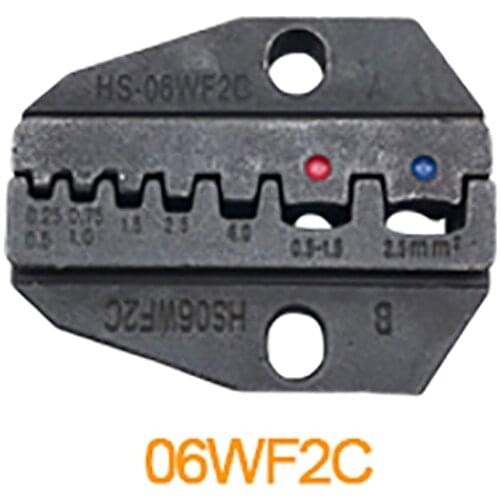 HS series crimping die 06WF2C Jaw range 0.25-4mm2/0.5-2.5mm2 crimp tube and insulation terminals